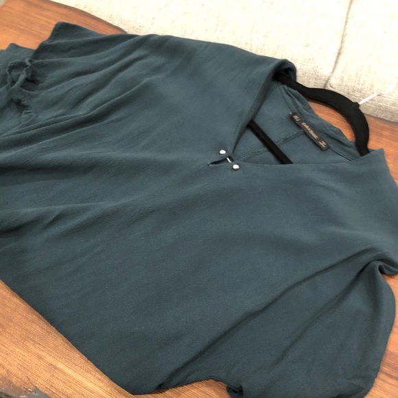 Zara | Tops | 5 For 2 Zara Dark Green Tunic Top | Poshmark